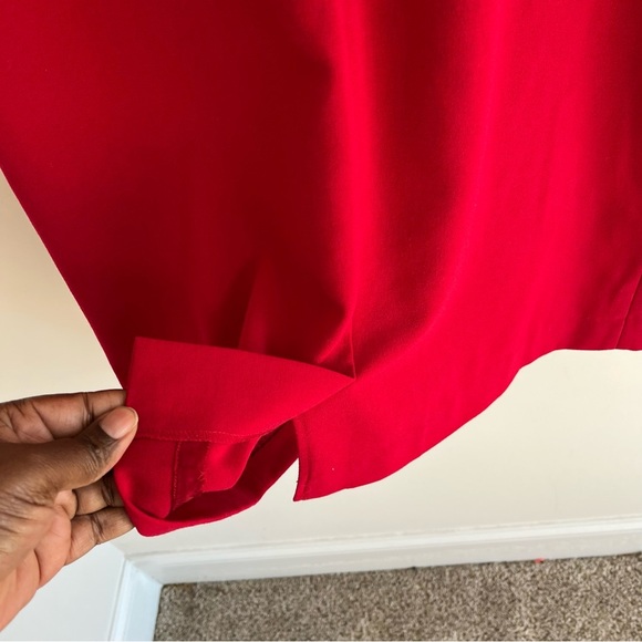 J. Jill Women's Stretch Dress Classic Red size 8 Sleeveless Shift Dress Career - Picture 11 of 11